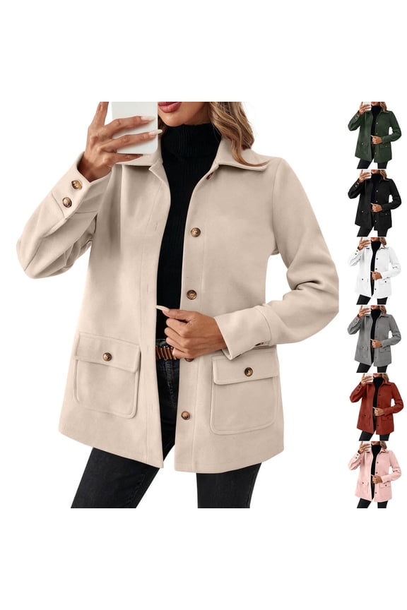 Women's Hooded Jacket Coat Outerwear Long Sleeve Button Front Solid Color Casual Daily Wear Travel Streetwear Fashion Essential Gift for Women | CSEONE,Black XL