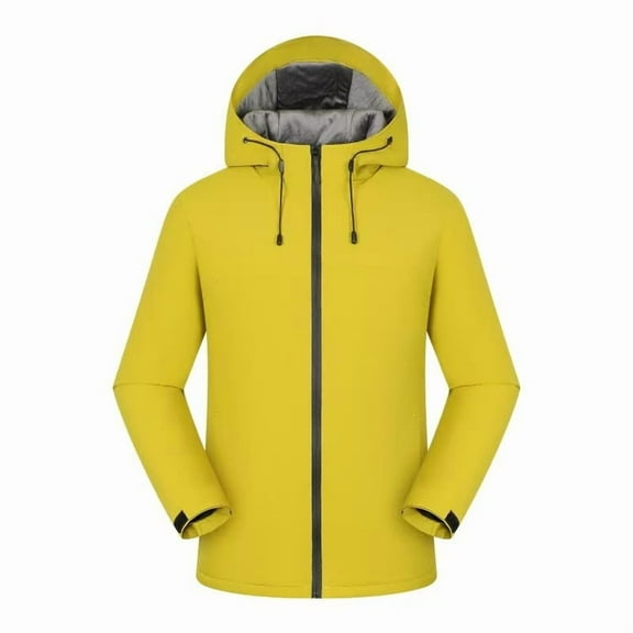 Women's Hooded Jackets Lightweight Windproof Ladies Coats Outdoor Windbreaker Hardshell Thin Breathable Top (XL, Yellow)