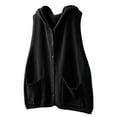 thumbnail image 1 of Women's Hooded Knit Vest Cardigan Casual Sleeveless Open Front Sweater Outerwear with Pockets for Fall Winter Fashion, 1 of 4