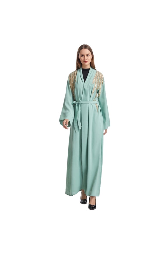 Women's Hooded Long Sleeve Vintage Pullover Robe Prayer Dress