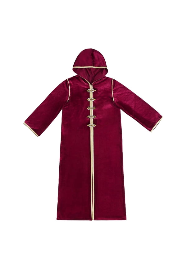 Women's Hooded Long Sleeve Vintage Pullover Robe Prayer Dress