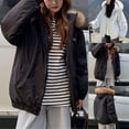 thumbnail image 1 of Women's Hooded Long Sleeve Zipper Jacket Outerwear Coat, Casual Loose Fit Solid Color Pullover, Streetwear Travel Loungewear Fashion Essential Gift for Women | Aestivo,Beige L, 1 of 7