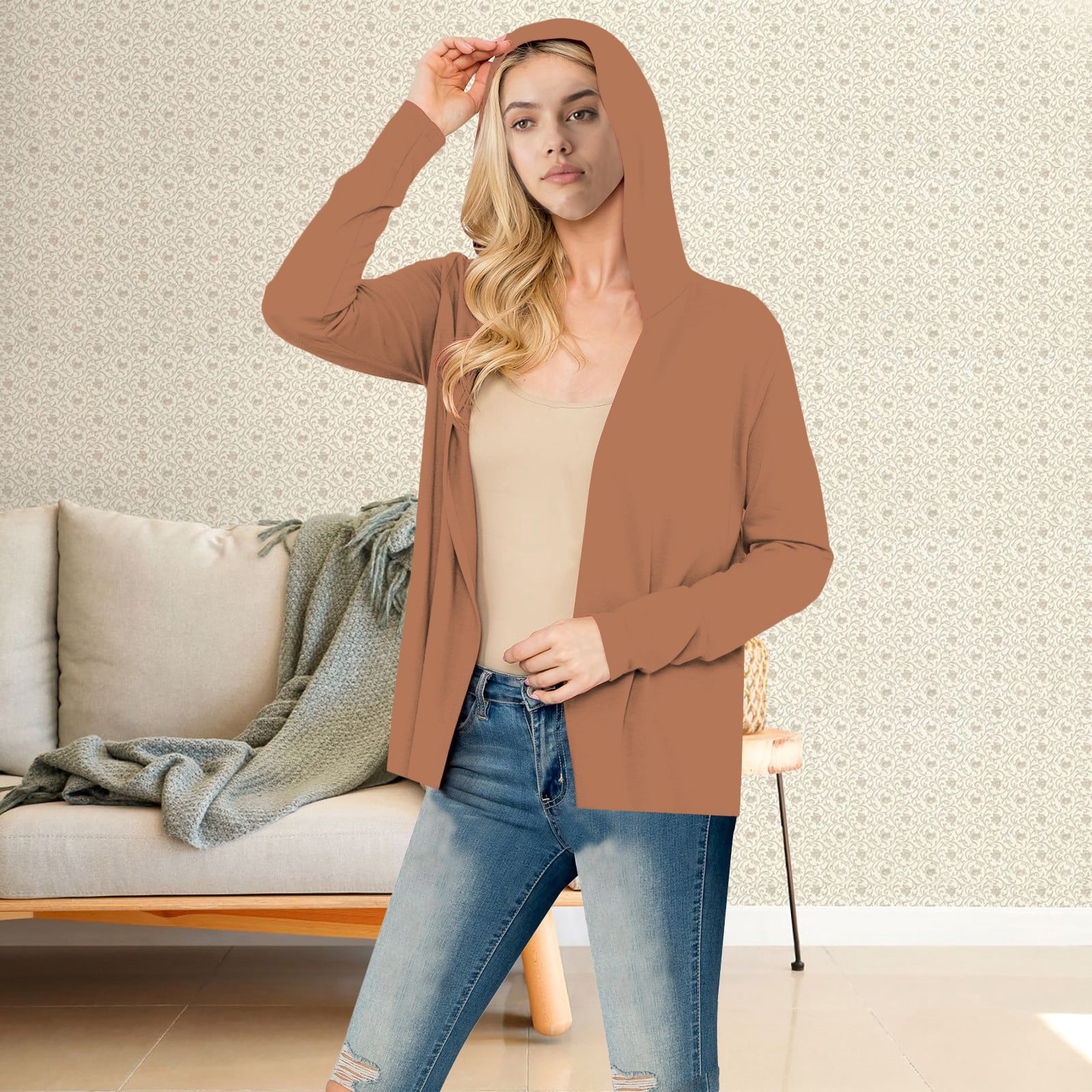 White Solid Color Long Sun-proof Cardigan Cover Up