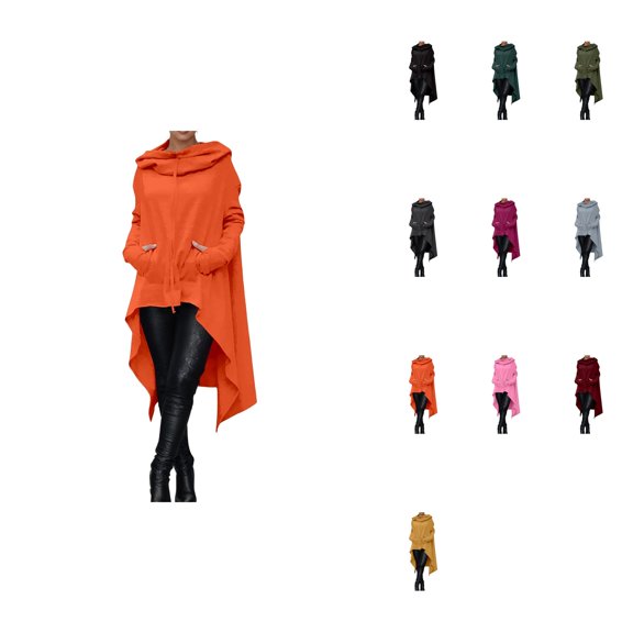 Women's Hooded Pullover Sweatshirt, Long Sleeve Oversize Casual Top with Pocket, Loose Fit Fall Winter Fashion Dress for Daily Wear