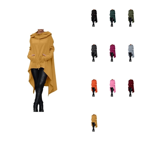 Women's Hooded Pullover Sweatshirt, Long Sleeve Oversize Casual Top with Pocket, Loose Fit Fall Winter Fashion Dress for Daily Wear
