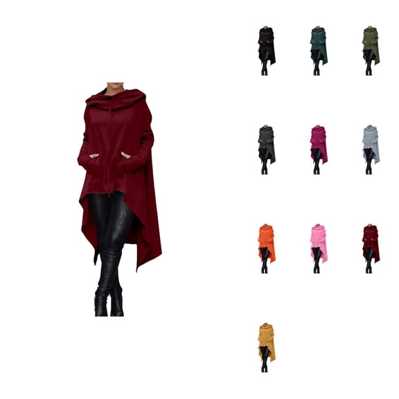 Women's Hooded Pullover Sweatshirt, Long Sleeve Oversize Casual Top with Pocket, Loose Fit Fall Winter Fashion Dress for Daily Wear