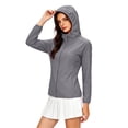 thumbnail image 1 of Women's Hooded Raglan Lightweight Waterproof Sun Protection Zip Up Outdoor Jacket,XXXL,Women's Plus Size, 1 of 4