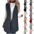 thumbnail image 1 of Women's Hooded Sleeveless Vest Jacket Coat Blouse Printed Top Casual Daily Wear Vacation Travel Streetwear Fashion Essential Gift for Women | Sopatenor,Black XL, 1 of 9