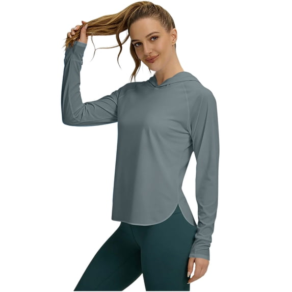 Women's Hooded Sun Shirt UPF 50+ Long Sleeve Breathable UV Protection Rash Guard for Active Outdoor and Hiking Adventures Gear