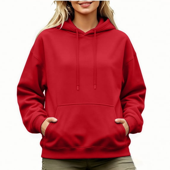 Women's Hooded Sweatshirt Long Sleeve Oversized Casual Pullover Hoodie Travel Hoodie S
