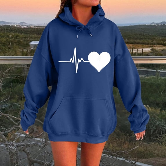 Women's Hooded Sweatshirts Comfy Hoodies Womens Sweatshirts Women Sweatshirt Hoodie Pullover Sweaters for Women Women Hoodies (Blue,M)