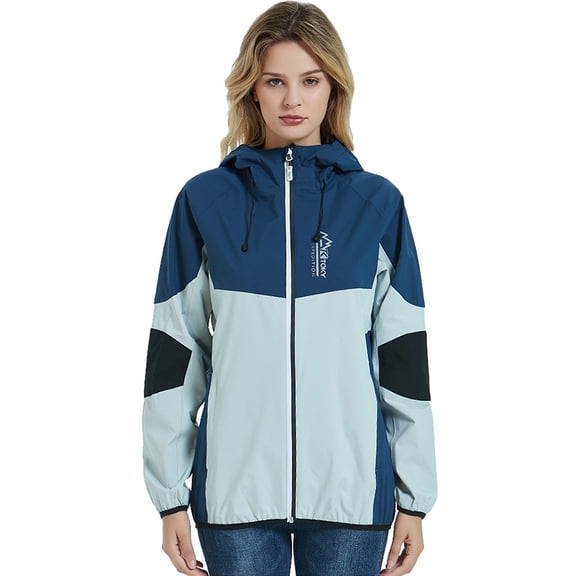 Women's Hooded Waterproof Raincoat Lightweight Outdoor Jacket Cycling Hiking Polyester XS-XL