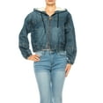 thumbnail image 1 of FashionStream Women's Hooded Denim Fleece Lined Jacket, Blue Casual Jacket, 1 of 6