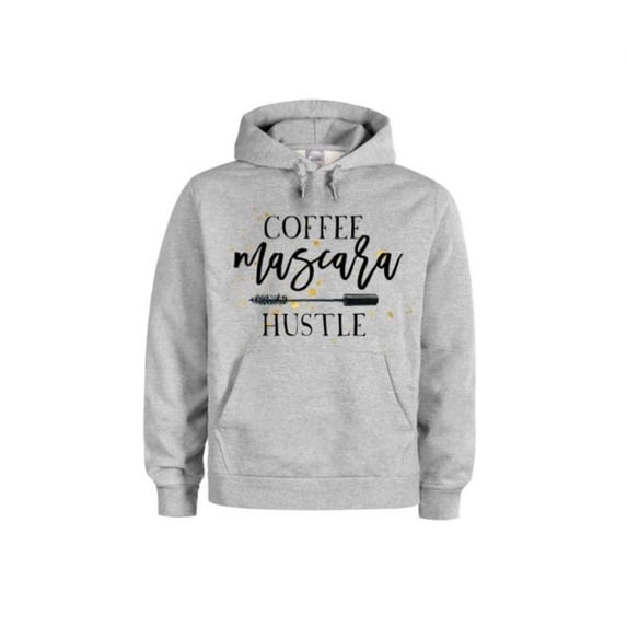 Women's Hoodie, Coffee Lipstick Repeat, Funny Hoodies, Gift For Her, Coffee Lover, Lipstick, Womens Fashion, Humor, Saying, Mom Gift, Trendy, Grey (Black Text), 2XL
