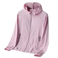 thumbnail image 1 of Women's Hoodie Full Zip Up 2026 Lightweight Breathable Open Front Jacket Cover Up for Summer Beach Outfits Drop Shoulder Outerwear Tops, 1 of 8