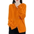 thumbnail image 1 of Women's Hoodie Solid Color Full Zip Dual Zip Drawstring Oversized Loose Knit Cardigan Jacket for Casual Outfits, 1 of 7