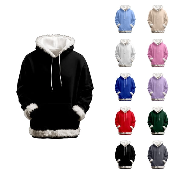 Women's Hoodie Sweatshirt with Pockets Fall Winter Trim Casual Hooded Sweatshirt Pullover Tops