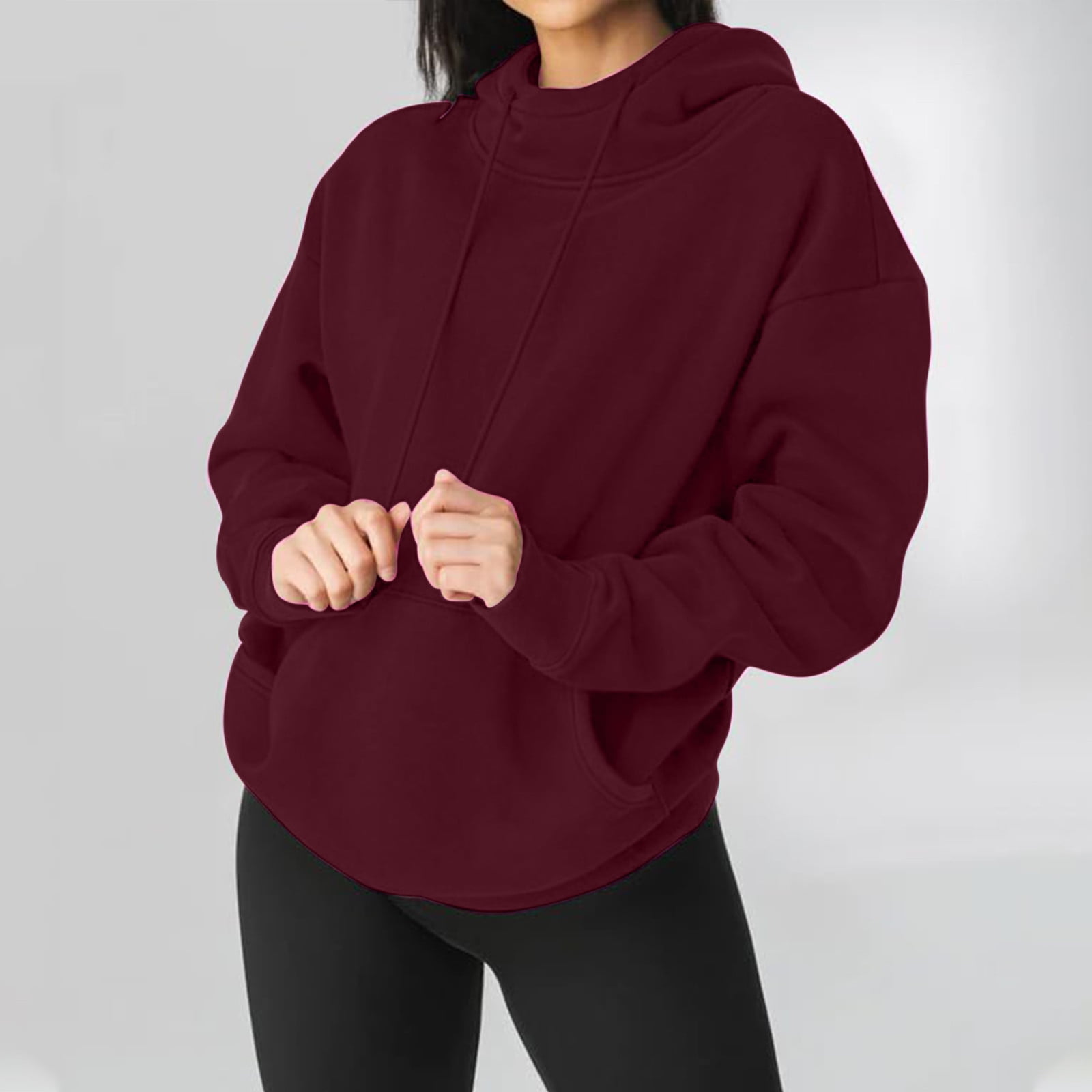 Women's Hoodie Sweatshirts Oversized Turtleneck Long Sleeve Hooded