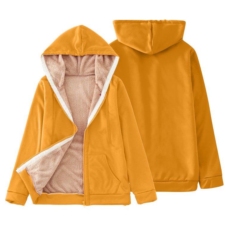 Women's Hoodie With Zip Jacket Warm Basic Hooded Jacket Causal