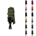 thumbnail image 1 of Women's Hoodie with Pockets Long Sleeve Irregular Hem Solid Color Casual Hooded Sweatshirt Pullover Tops, 1 of 6