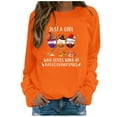Women's Hoodies Casual Sweatshirts Halloween Printed Hooded Crew Neck