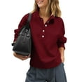 thumbnail image 1 of Women's Hoodies Casual Womens Jackets Long Loose Fit Tops Blouses Long Sleeves Crew Neck Casual Hoodies Fleeve Lined Tops Blouses Fall Winter Fashion Party Plus Size, 1 of 5