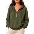 thumbnail image 1 of Women's Hoodies Fall Fashion Outfits Workout Sweatshirts Y2k Winter Zip Up Jackets Oversized Tops Green S, 1 of 7