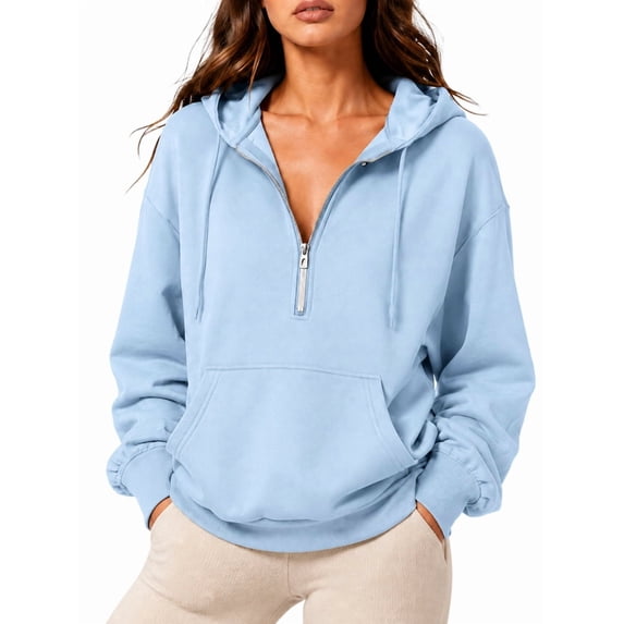 Women's Hoodies Fall Fashion Outfits Workout Sweatshirts Y2k Winter Zip Up Jackets Oversized Tops L