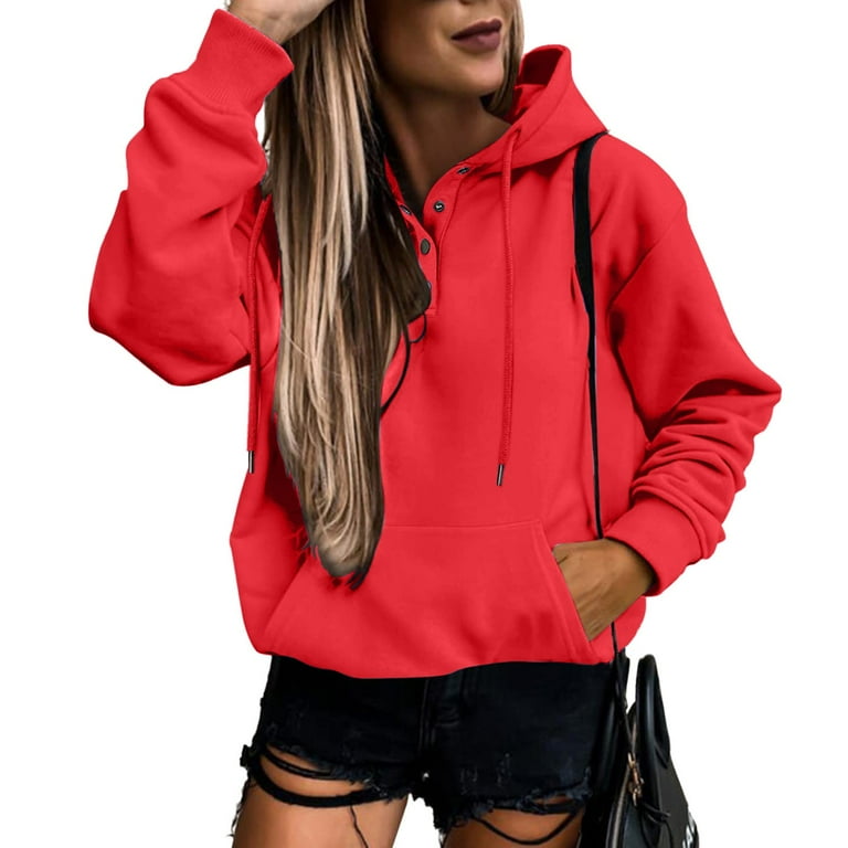 Solid color hoodies womens online