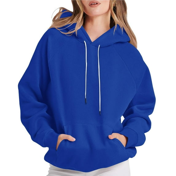 Women's Hoodies Oversized Hooded Sweatshirts Long Sleeve Comfy Outwears Casual Solid Color Basic Pullover Sweatshirt 2025 Fall Outfits Y2K Clothes