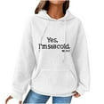 thumbnail image 1 of Women's Hoodies Oversized Sweatshirt Funny Print Sweater Long Sleeve Loose Cute Pullover Top Trendy Clothes, 1 of 3