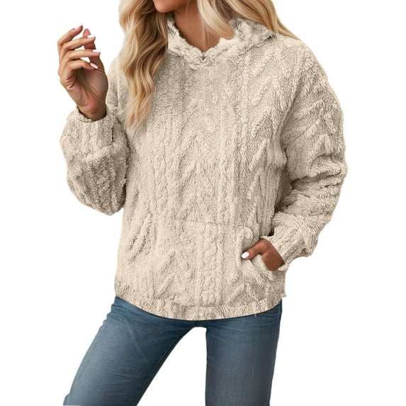 Women's Hoodies Pullover Vintage Streetwear Festival Graphic Women's Hoodie Winter Warm Oversized Pullover Sweatshirt With Jacquard Design Soft Cozy Casual Hooded Top For Fall And Cold Weather