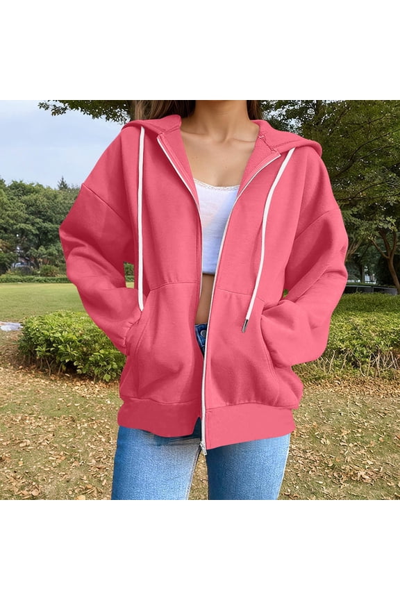 Women's Hoodies & Sweatshirts Casual Long Sleeve Pullover Hoodie Lightweight Comfortable Fashion Top For Everyday Wear Peach Color Womens Sweater Active Women Pullover Womens Half Zip Pullover Receive
