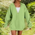 thumbnail image 1 of Women's Hoodies Sweatshirts Casual Women's Warm Hoodie Soft Comfortable Pullover Sweatshirt Long Sleeve Warm Winter Fall Outerwear Light Green XL, 1 of 9