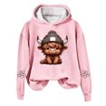 thumbnail image 1 of Women's Hoodies Sweatshirts Cow Print Western Shirt for Women Cozy Country Sweatshirt for Everyday Comfort Pink S, 1 of 3