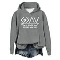 thumbnail image 1 of Women's Hoodies Sweatshirts – God Is Greater Than The Highs And Lows Sweatshirt Women Pullover Long Sleeve Graphic Top Dark Gray L, 1 of 5