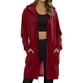 thumbnail image 1 of Women's Hoodies & Sweatshirts Hooded Sweatshirt Winter Warm Pullover Casual Loose Fit Fashion Top Outerwear Coat, 1 of 2