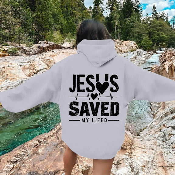 Women's Hoodies Sweatshirts Jesus Loves You Hooded Sweatshirts Oversized Graphic Hoodies for Women Pullover Sweatshirts Fall Outfit Workout Wear