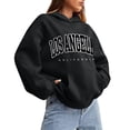 thumbnail image 1 of Women's Hoodies Sweatshirts Long Sleeve Hoodies for Women Pullover Graphic Hoodie Black Sweatshirt for Women Fall Outfit Preppy Clothes, 1 of 5