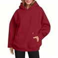 thumbnail image 1 of Women's Hoodies Sweatshirts Long Sleeve Women Pullover Graphic Hoodies for Women Red Sweater Fall Sweatshirts, 1 of 6