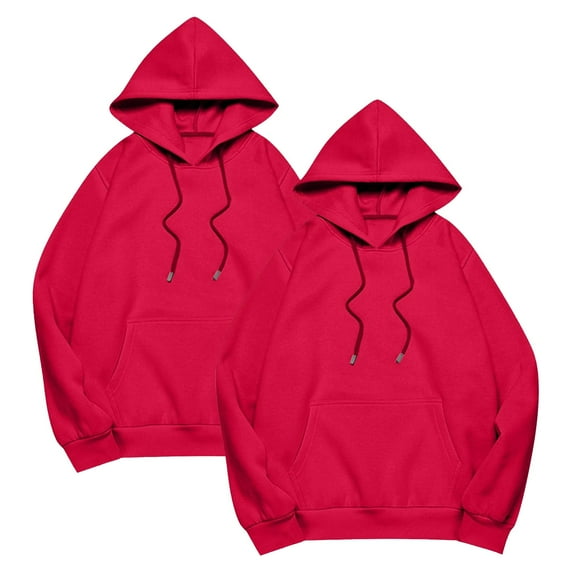 Women's Hoodies & Sweatshirts Men'S And Women'S Fashionable Casual Solid Color Autumn And Winter Long Sleeved Sweatshirt With Pockets 2Pc, Women's Hoodies & Sweatshirts M