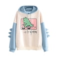 thumbnail image 1 of Women’s Hoodies Sweatshirts Print Fashion Dinosaur Tops Casual Long Sleeve Sweatshirt Women’s Hoodies for Everyday Comfort and Stylish Layering Blue XXL, 1 of 6