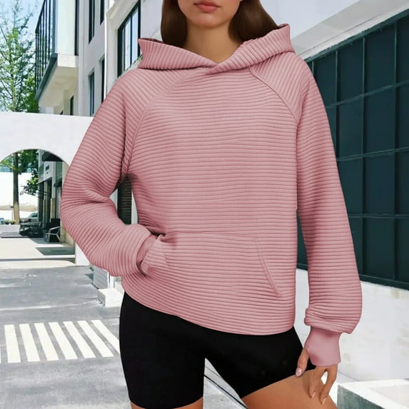 Women's Hoodies & Sweatshirts Striped Hooded Sweatshirt Long Sleeve Casual Pullover Comfortable Fashion for Fall Winter