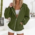 thumbnail image 1 of Women's Hoodies And Sweatshirts Stylish Solid Zip Up Jacket For Everyday Wear Long Sleeve Coat Fitted Jacket Women Long Sleeve Hoodie Sweatshirt Women Womens Long Sleeve Quilted Sweatshirt Womens, 1 of 5