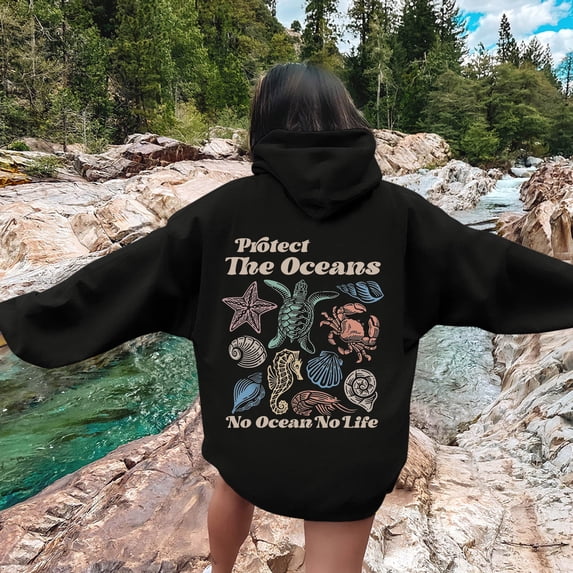 Women's Hoodies Sweatshirts Women's Letter Print Fashion Loose Top Casual Hoodie Black XXL