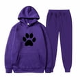 thumbnail image 1 of Women's Hoodies Sweatsuit Long Sleeve Matching Joggers Sweatpants 2 Piece Tracksuit Sets Two Piece Outfits For Women Formal Pants Suits for Women Evening Weddings Juniors Pant Suit Ski Pants Woman, 1 of 2