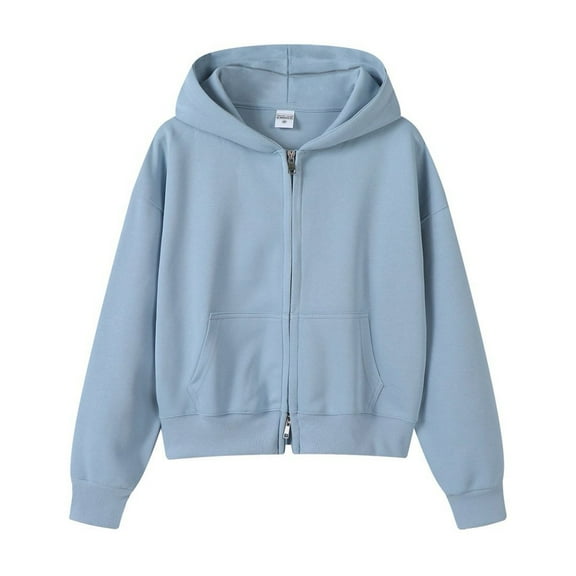 Women's Hoodies Winter Clothes for Women Women's Hoodie Soft Comfortable Pullover Sweatshirt Casual Loose Fit Long Sleeve Warm Winter Fall Outerwear Blue - XS