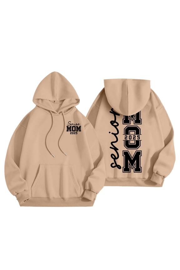 Women's Hoodies with Zipper Ladies Senior Mom 2026 Shirt 2026 Graduating Class Sweatshirt T Shirt Alphabet Print Long Sleeved Hoodieladies Senior Mom 2026 Shirt 2026 Graduating Class Sweatshirt T Xxl