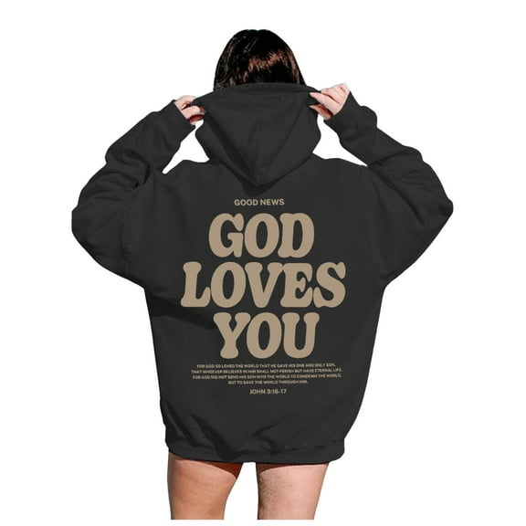 Women's Hoodies and Sweatshirts Inspirational Word Graphic Sweatshirts Long Sleeve Hoodie Tops for Women
