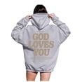 thumbnail image 1 of Women's Hoodies and Sweatshirts Inspirational Word Graphic Sweatshirts Long Sleeve Hoodie Tops for Women, 1 of 5